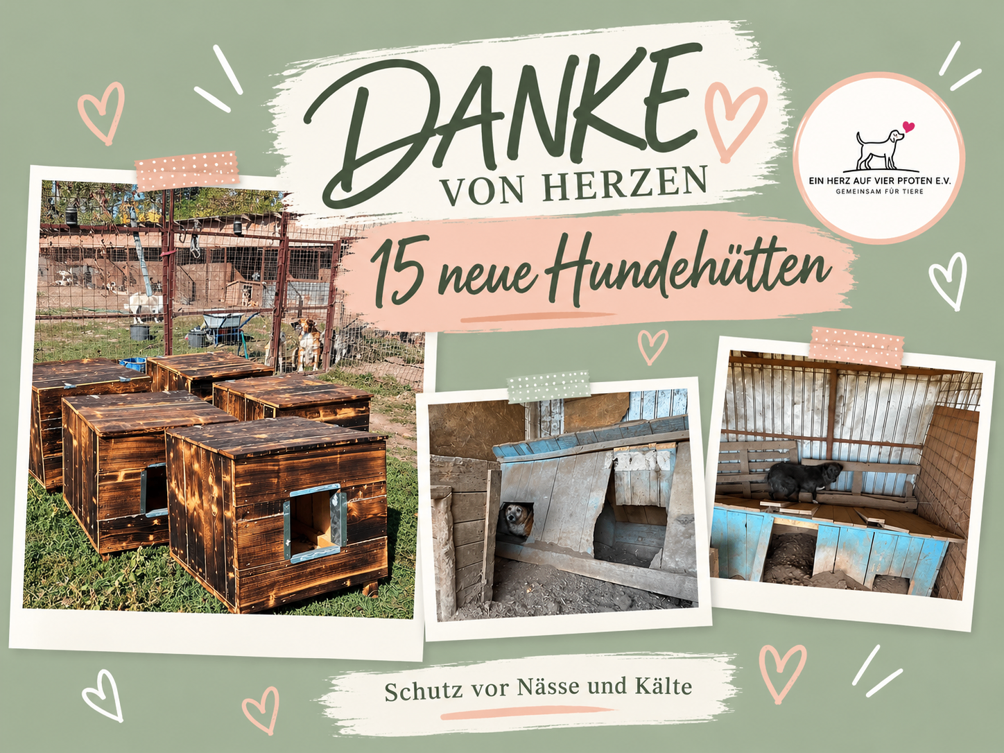 Danke für neue Hundehütten 🏚️